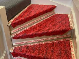 8mm Thick Carpet Underlay On Stairs