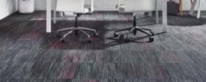 Carpet Tiles under some chairs