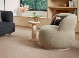 Monte Bello nylon carpet in living room.